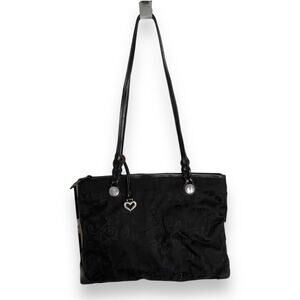Brighton Womens Shoulder‎ Bag Mevelyn Black Signature Jacquard Leather